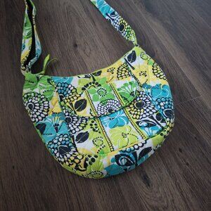 💙 Vera Bradley Limes Up Crossbody Bag Cotton Hippie Cottage Natural Vibrant
